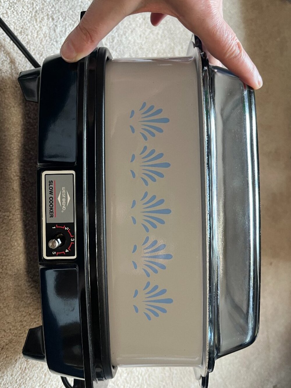 Vintage West Bend 4 Qt Slow Cooker Floral